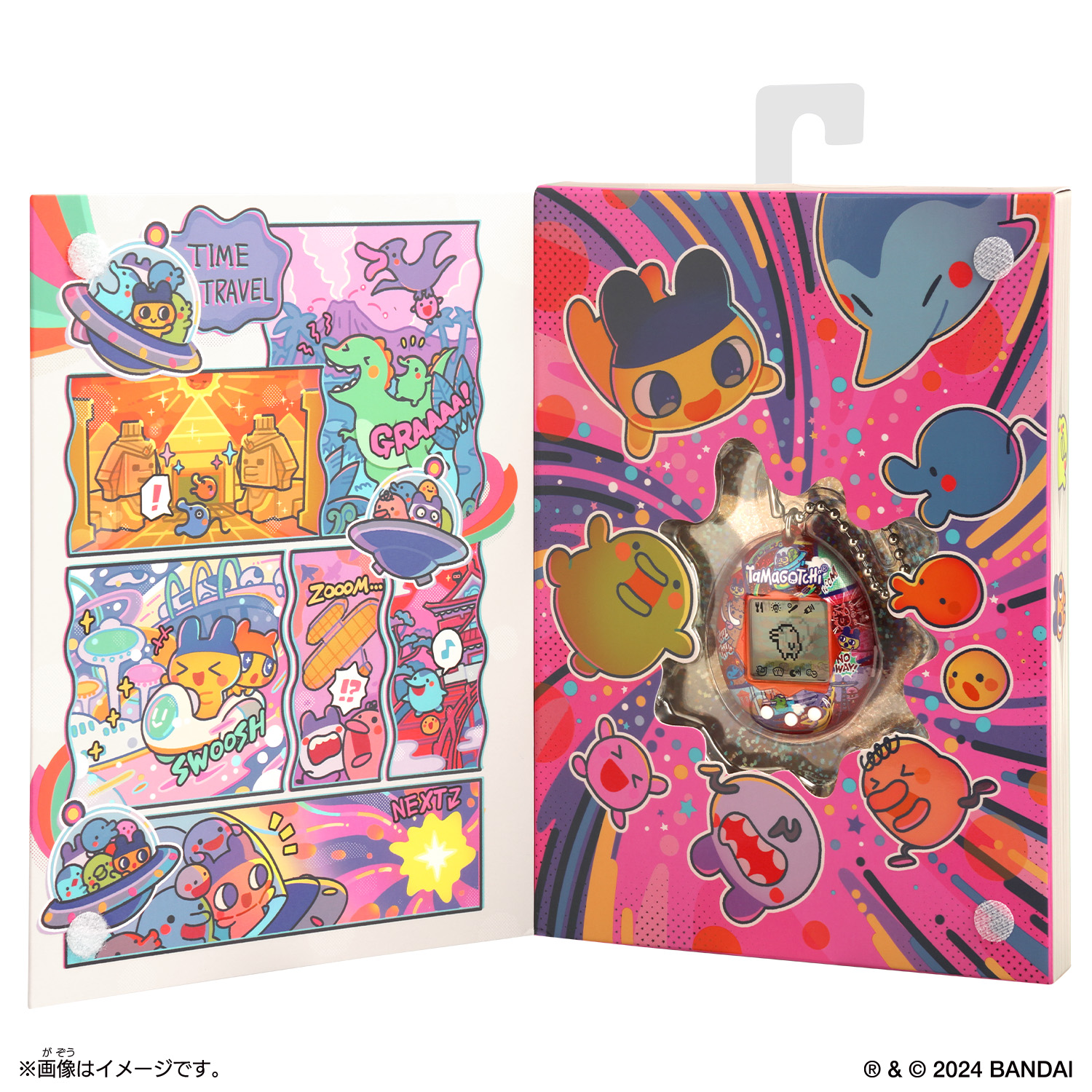 Original Tamagotchi Tama Time Travel 開いた状態